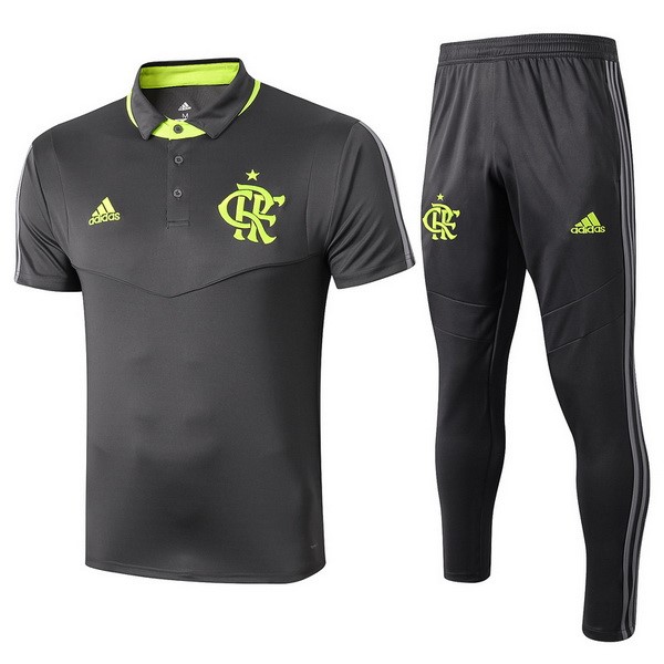 Replicas Polo Flamengo Conjunto Completo 2019/20 Gris Verde